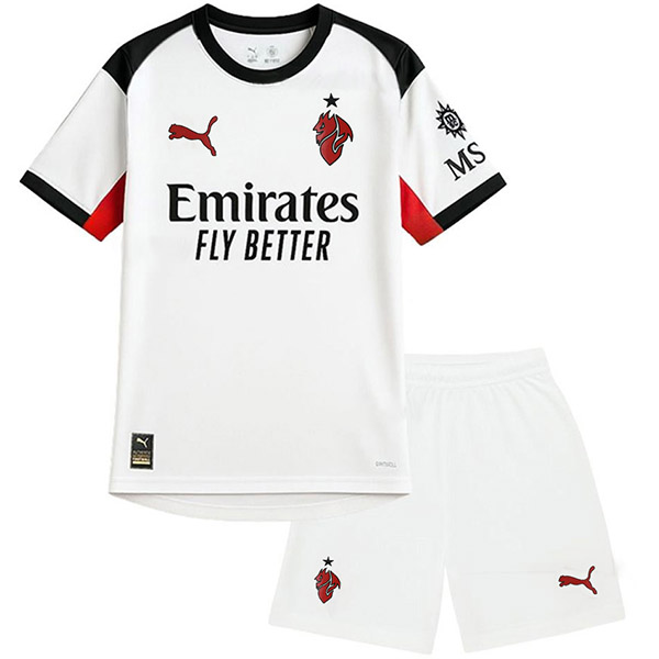 AC milan away kids kit childrens jersey 2025-2026